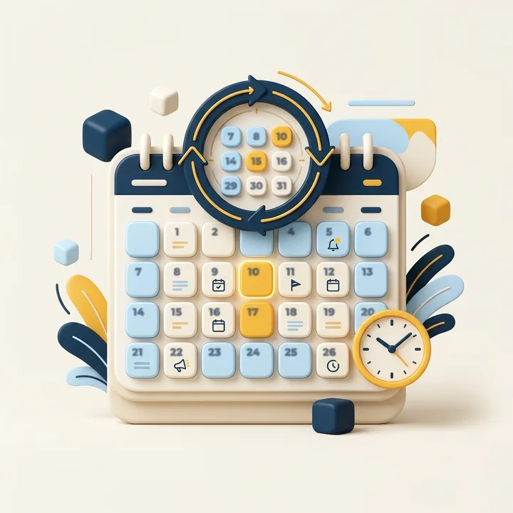 Elegant calendar and rescheduling indicator